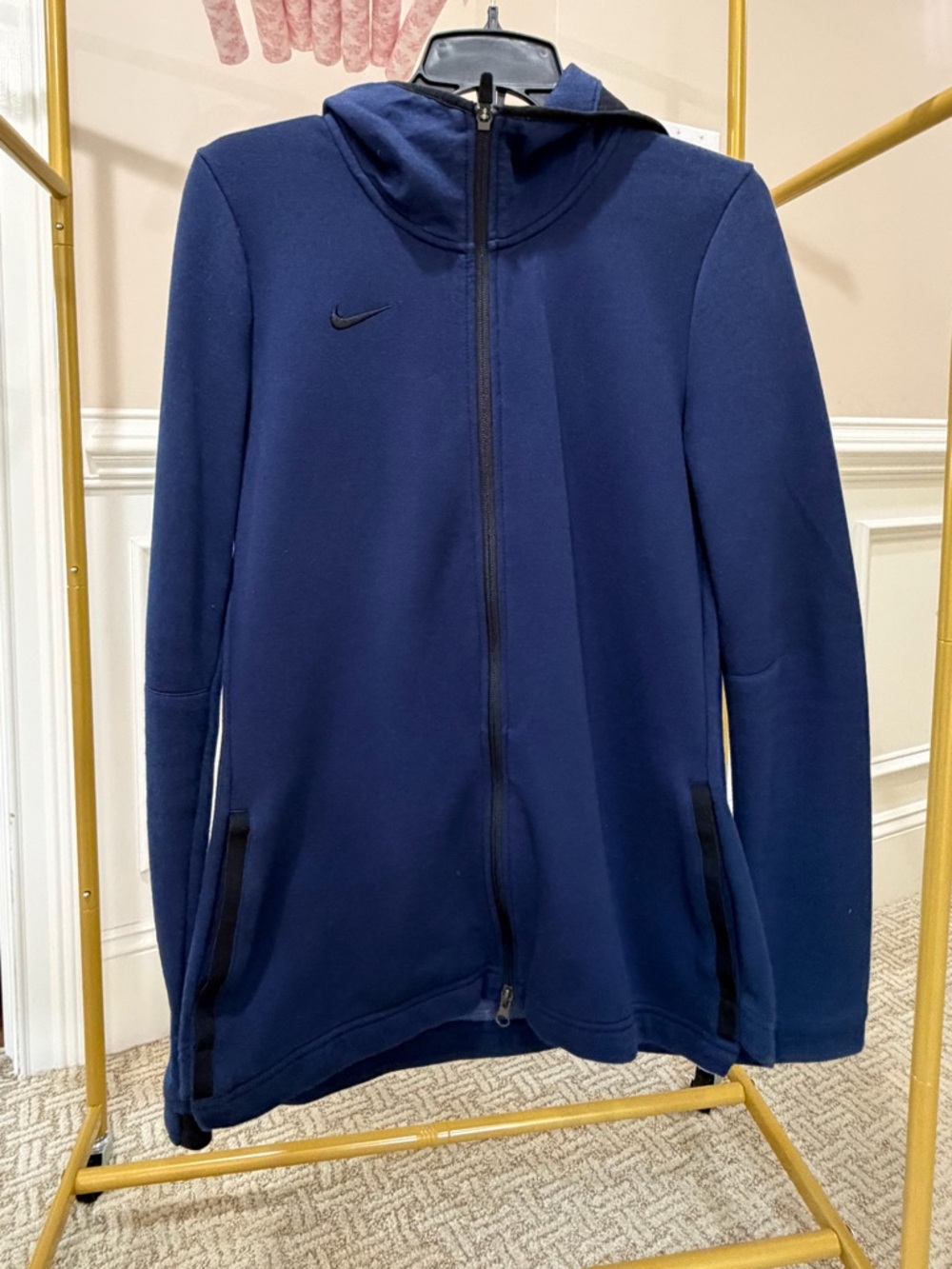 Nike Navy Blue Dri-FIT Zip Hoodie